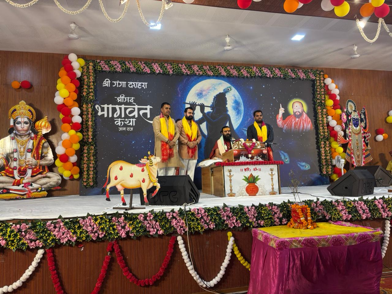 भक्ति रस में कृष्णमय हुआ तुलसी मानस मंदिर, छठे दिवस रुक्मणी विवाह प्रसंग ने बांधा समां